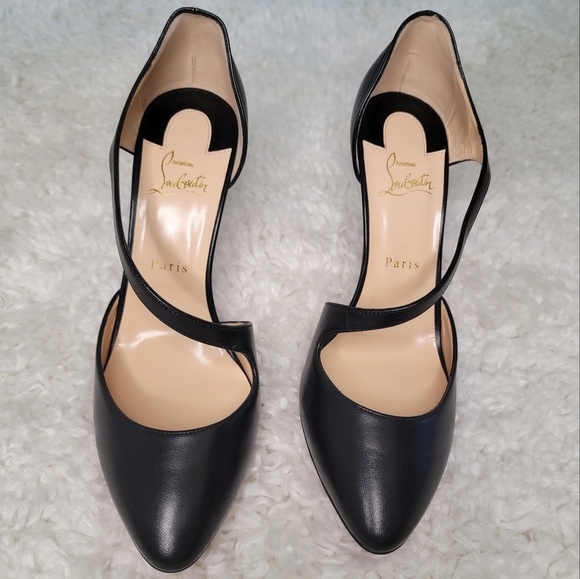 Christian Louboutin Shoes Black Catchy One Heels 100 Pump Size 41 - Picture 3 of 10
